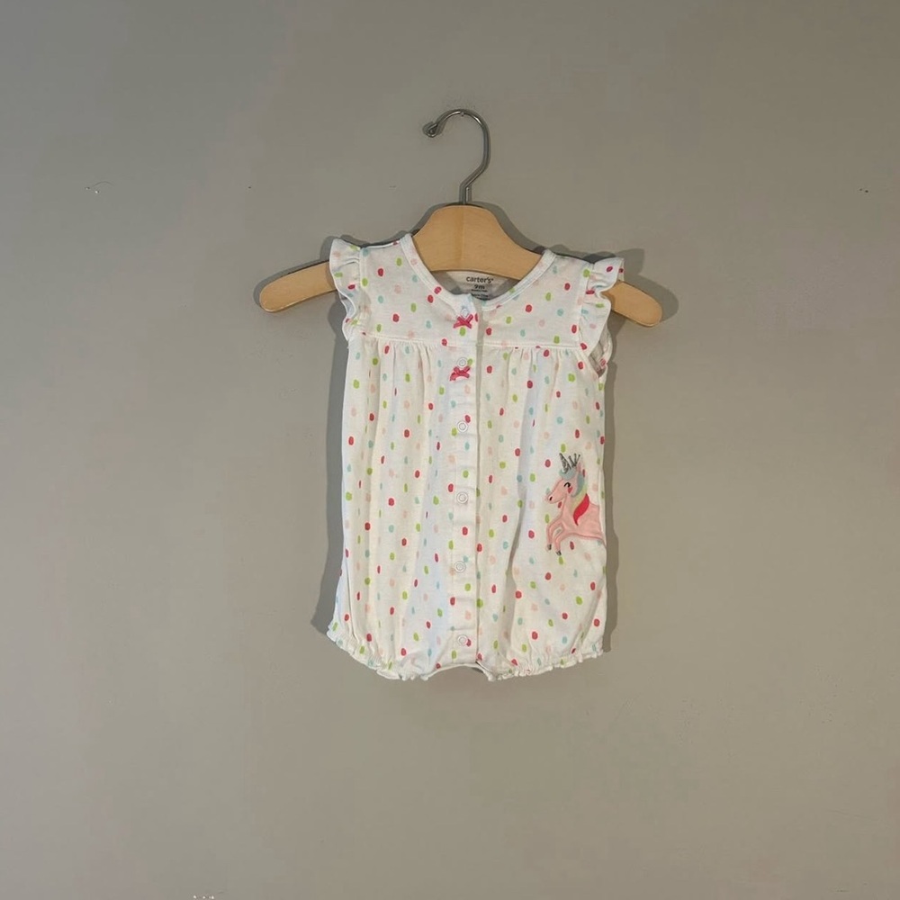 $6 ADD ON carter's unicorn romper 9M Zara Hanna Andersson Mini Boden Baby Gap